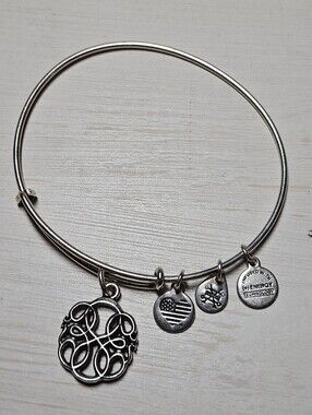 Alex and Ani Path of Life Expandable Wire Bangle Bracelet Silver Tone